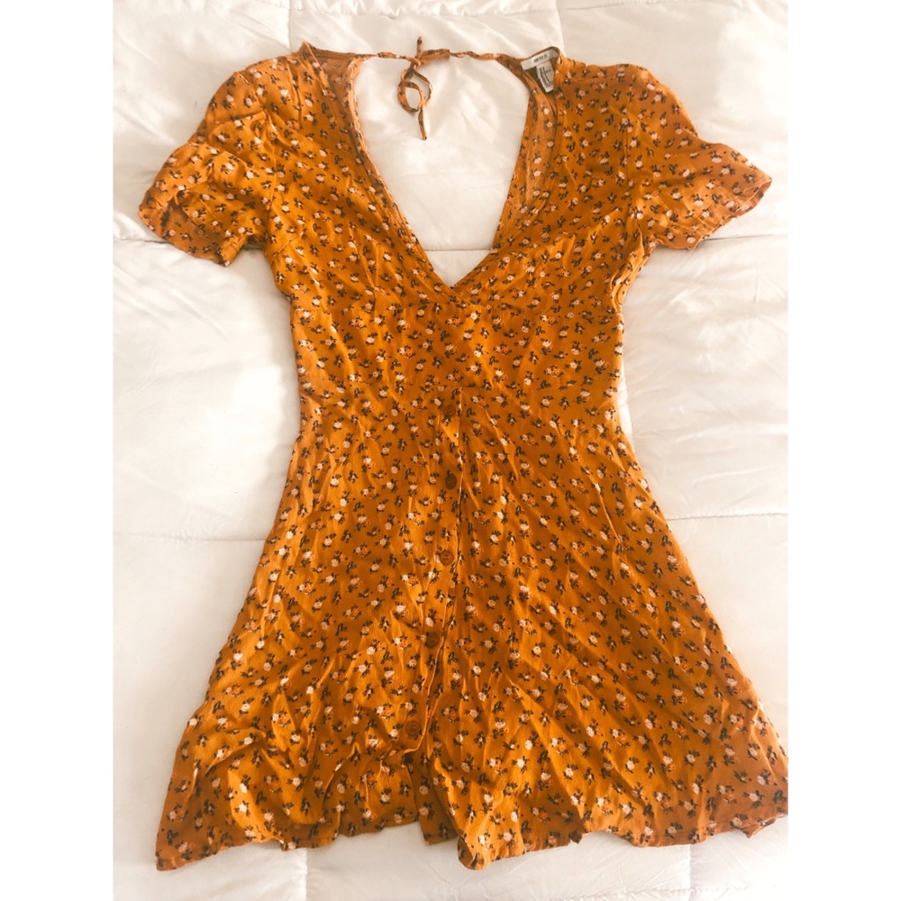 Forever 21 Yellow Floral Mini Dress